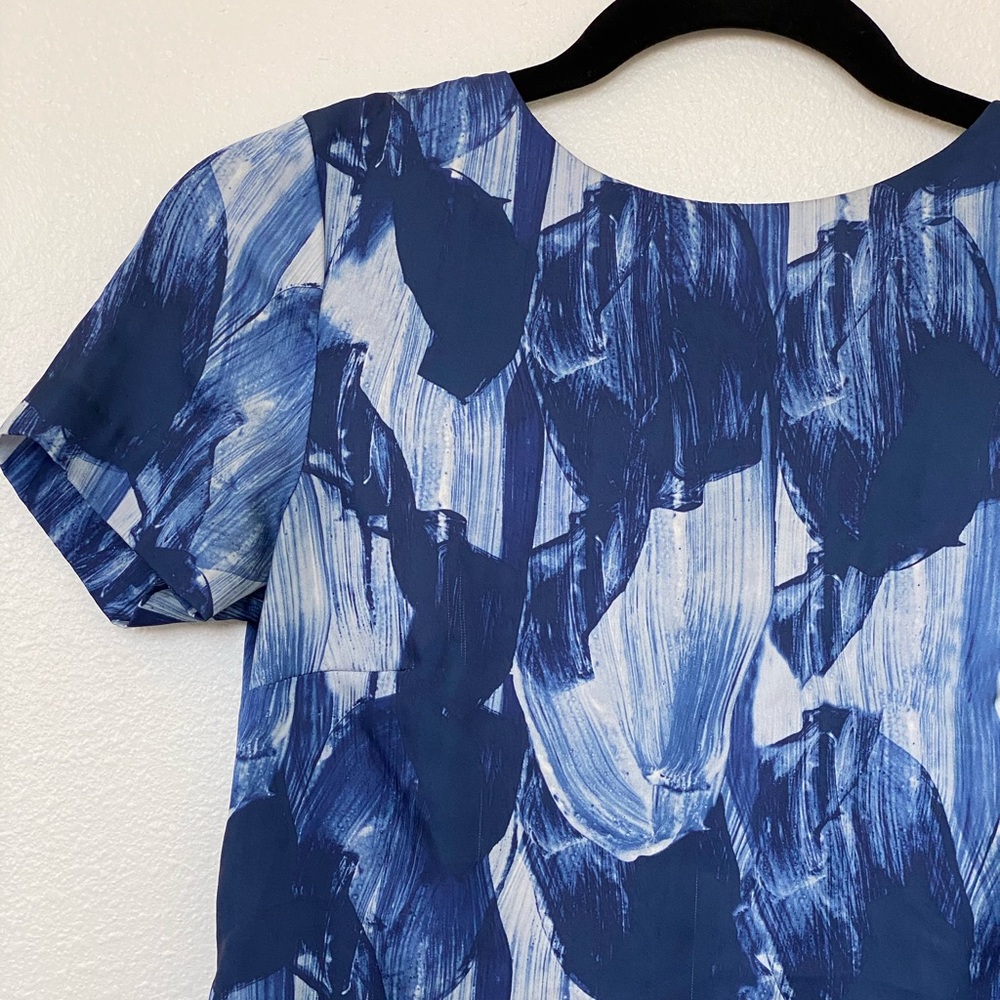 🌵 H&M gorgeous blouse blue print size 2